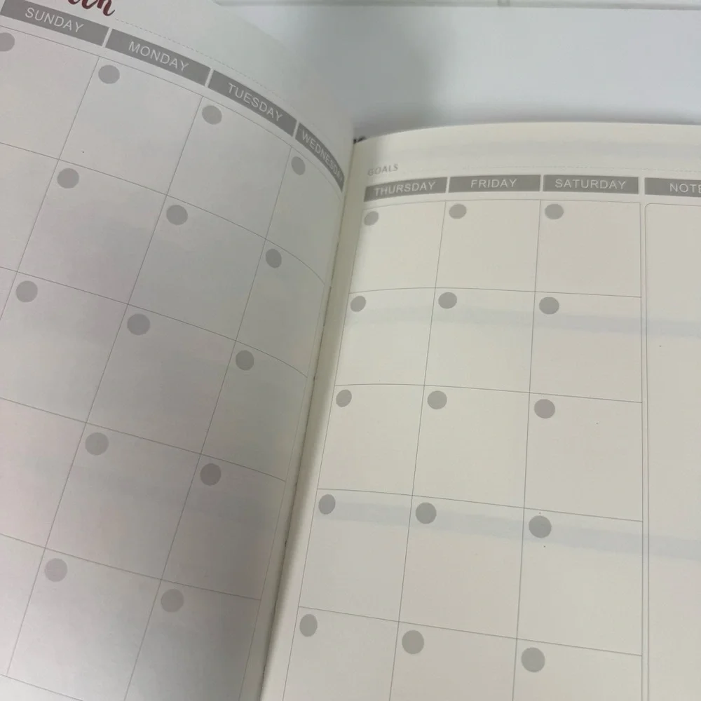 Lemome Gray  Undated (A5) Hardcover Daily Planner Calendar Weekly Monthly NWOT